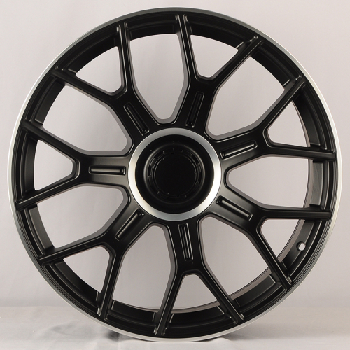 Powcan Y1188 9.5x20/5x112 D66.6 ET38 Black Matt with Lip Polish (задняя ось)