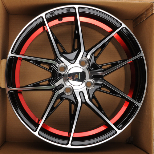 Makstton MST 700 7.0x16/4x100 D73.1 ET35 Black Machine Face With the Red Edge