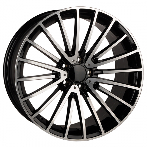 KoKo Kuture 0235 8.5x19/5x112 D66.6 ET38 Gloss Black Machined Face (передняя ось)