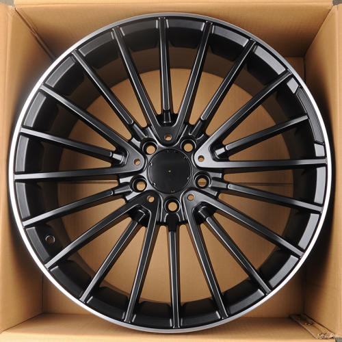 KoKo Kuture 0235 8.5x19/5x112 D66.6 ET38 Black Matt with Lip Polish (передняя ось)
