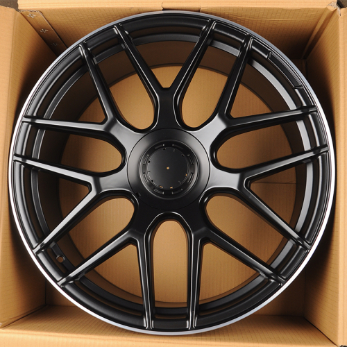 Powcan BK5318 9.5x21/5x112 D66.6 ET45 Satin Black Machined Lip