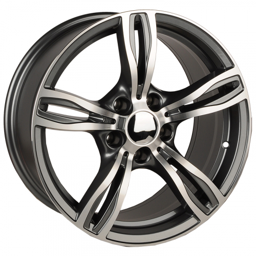 Powcan BK5728 8.0x17/5x120 D72.56 ET25 Gunmetal Machined+Powder Coat