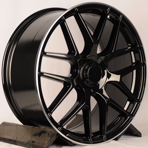Powcan BK5318 9.5x21/5x112 D66.6 ET38 Black Polished Lip