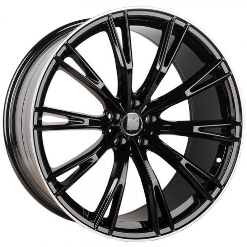 KoKo Kuture 1111 9.0x20/5x112 D66.6 ET30 Gloss Black with Lip Polish