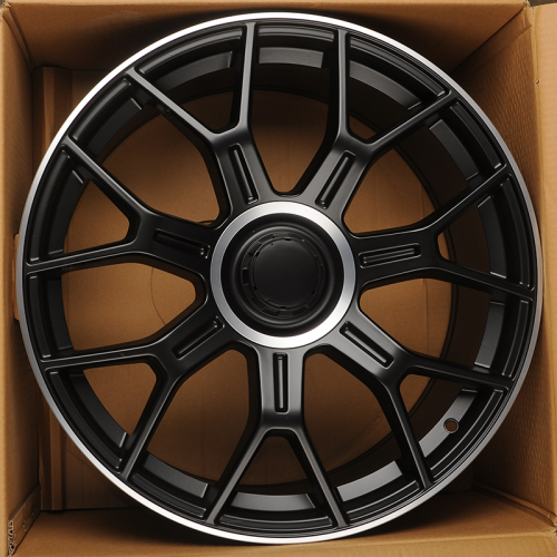 Powcan Y1188 8.5x20/5x112 D66.6 ET35 Black Matt with Lip Polish (передняя ось)