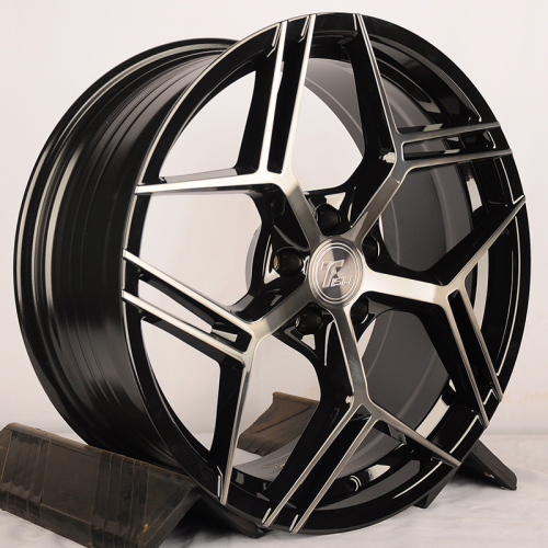 Tisli Blade 8.5x19/5x112 D66.6 ET35 Black Face Machined With Black Coat