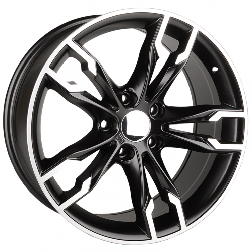 Powcan BK5255 8.5x18/5x112 D66.6 ET30 Matt Black with Polish
