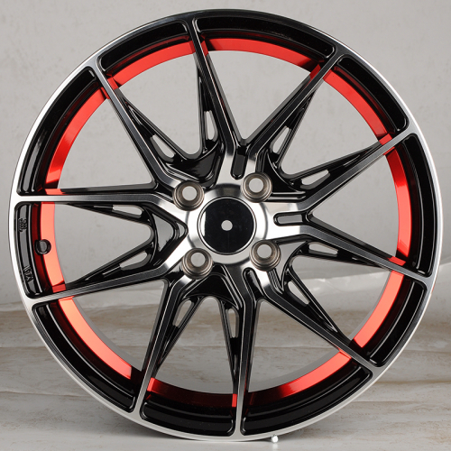 Makstton MST 700 7.0x16/4x100 D73.1 ET35 Black Machine Face With the Red Edge