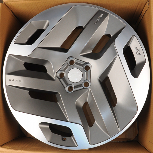 KoKo Kuture 0371 9.5x22/5x120 D72.6 ET45 Satin Grey Machined Face (пресс-шайба)