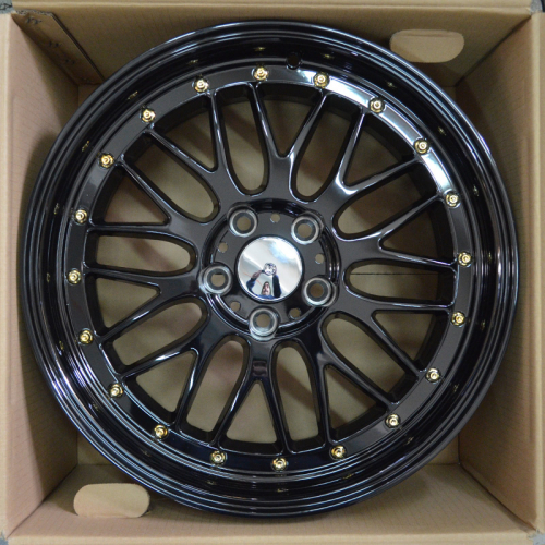 Makstton GOTHIC 002 8.0x18/5x112 D66.6 ET35 Black With Golden Rivets