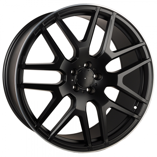 Luistone LW1622 10.0x22/5x112 D66.6 ET50 Black Matt Lip Polish (в круг)