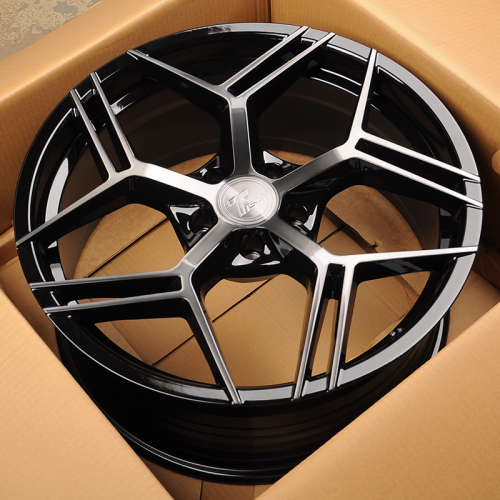 Tisli Blade 8.5x19/5x112 D66.6 ET35 Black Face Machined With Black Coat