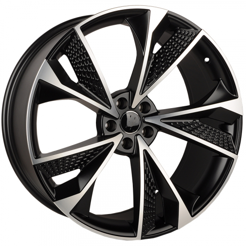 Koko Kuture 5456 9.5x22/5x112 D66.6 ET20 Matte Black with Machined Face