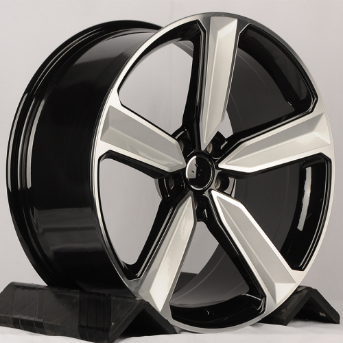 KoKo Kuture 5400 9.0x20/5x112 D66.45 ET30 Black Machined Face with Silver Spores