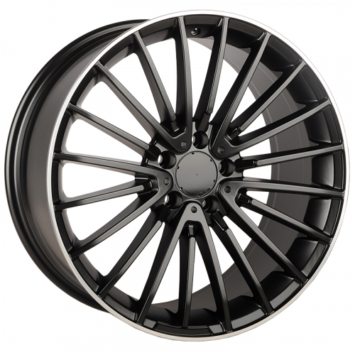 KoKo Kuture 0235 8.5x19/5x112 D66.6 ET38 Black Matt with Lip Polish (передняя ось)
