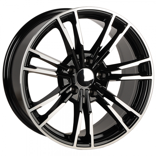 Powcan BK5396 8.5x18/5x120 D72.56 ET30 Black Machined Face+Powder Coat (в круг)