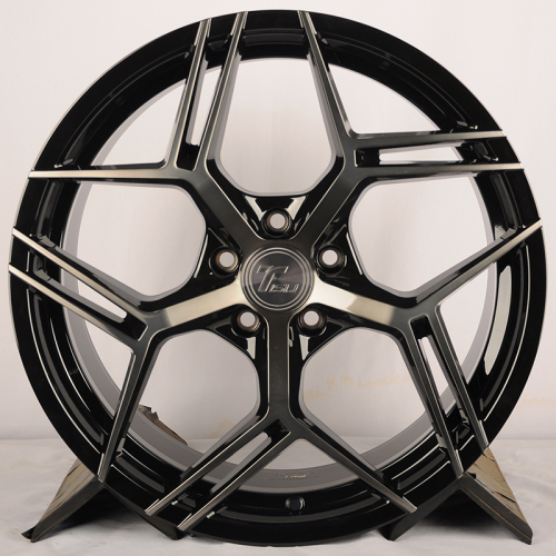 Tisli Blade 8.5x19/5x112 D66.6 ET35 Black Face Machined With Black Coat