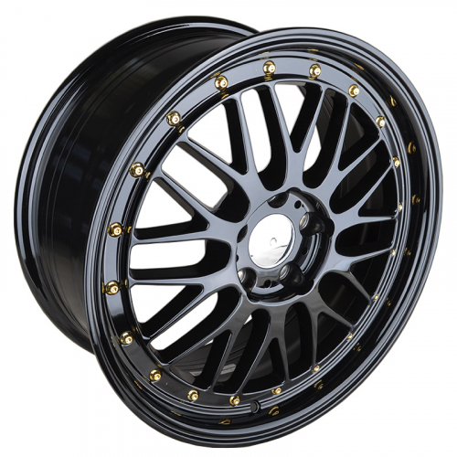 Makstton GOTHIC 002 8.0x18/5x112 D66.6 ET35 Black With Golden Rivets
