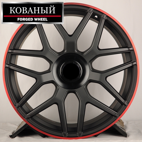 IWheel CR02009 10.0x22/5x130 D84.1 ET33 Matte Black Red Lip (в круг)