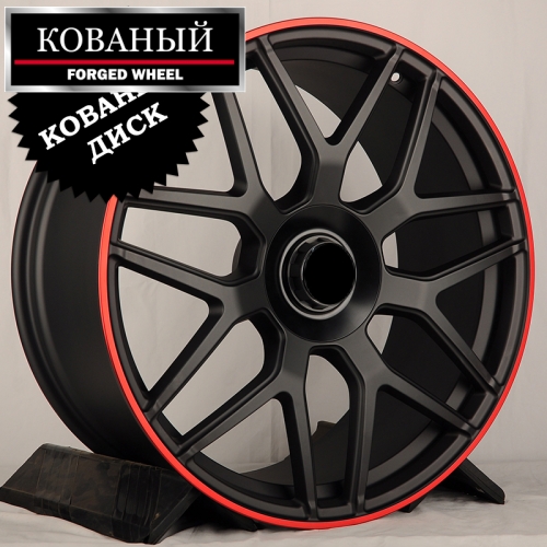 IWheel CR02009 10.0x22/5x130 D84.1 ET33 Matte Black Red Lip (в круг)